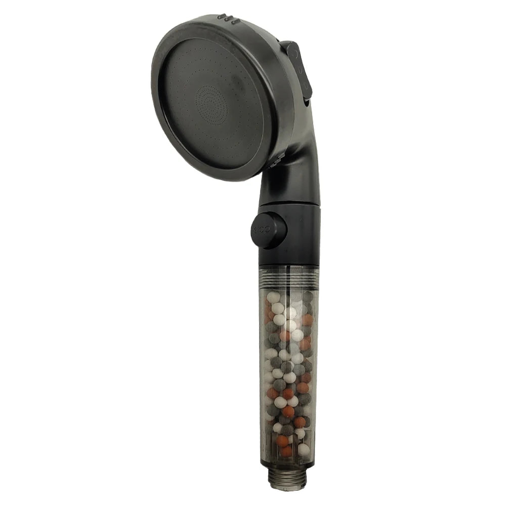 Shower Head | 3 Modes High Pressure With On Off Switch | Mineral Balls Filter Water | Handheld