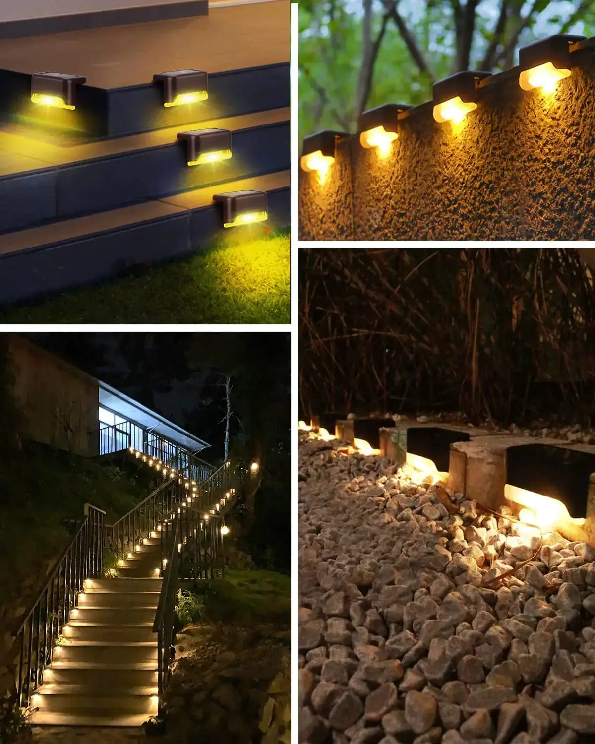 16-Pack Outdoor Solar Deck Lamp For Outdoor Stairs, Steps, Fences, Yards, Patios And Paths LED Light (Warm White) from PriceLows™