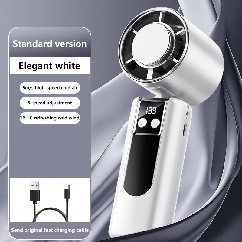 Lenovo Portable Fan | Usb Charging | Digital Display | Handheld