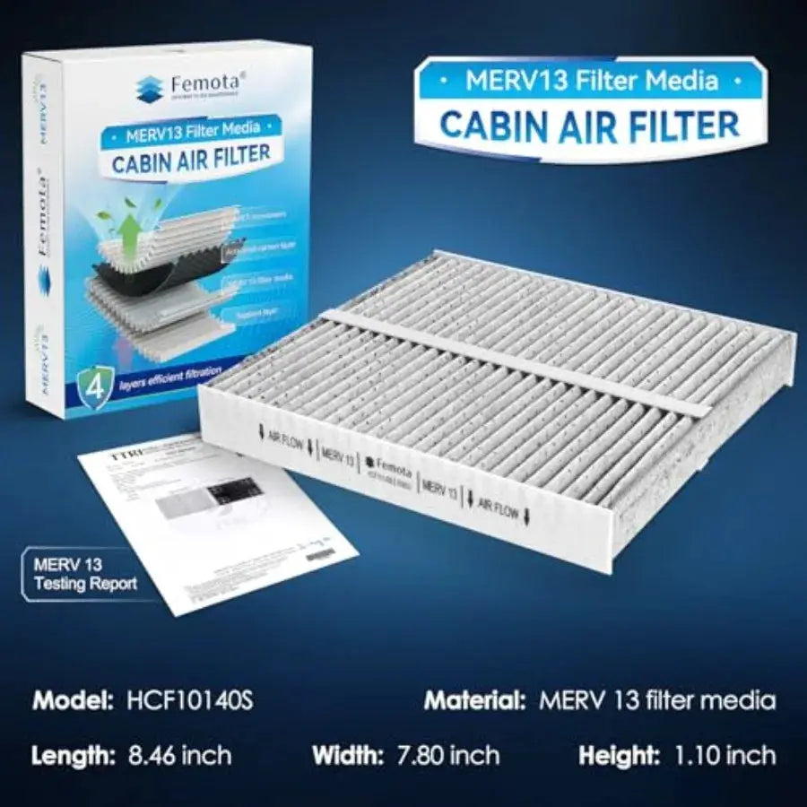 Certified MERV 13 Cabin Air Filter with Activated Carbon, CF10140 for Nissan Altima/Maxima/Murano/Sentra, Infiniti FX35/FX45/G3 from PriceLows™