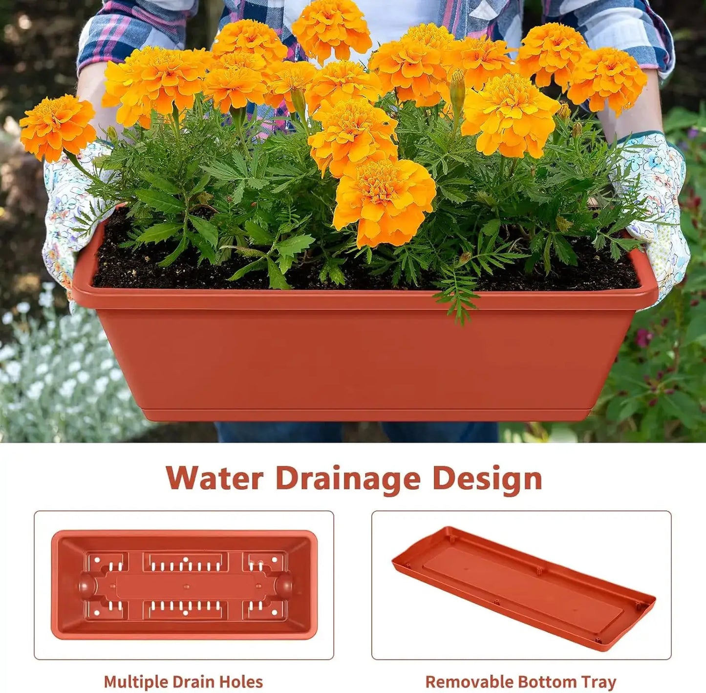 Raised Garden Beds Vertical Garden Planters Indoor Outdoor Standing Raised Planter Box with Legs, Plastic Raised Bed Tie from PriceLows™