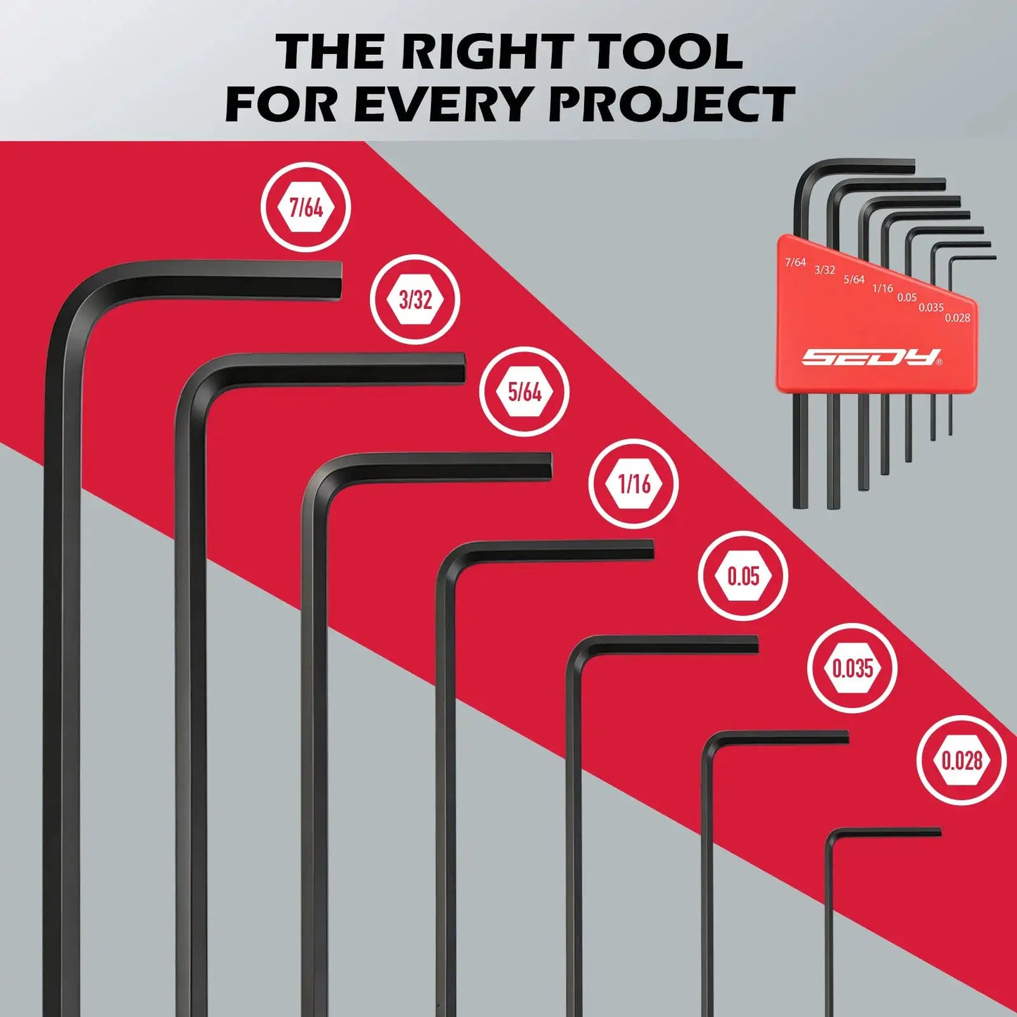 SEDY 22-Piece Mini Allen Wrench Set - 3-in-1 Hex & Tamperproof Torx Key Kit, Metric/SAE Sizes, Cr-V Steel for DIY & Repairs from PriceLows™
