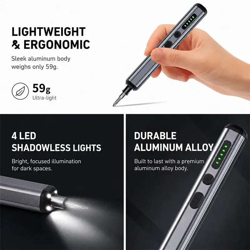 68 in 1 Precision Electric Screwdriver Set 64 Bits LED Light Rechargeable Cordless Power Screw Driver Kit For Phone Repair PC from PriceLows™