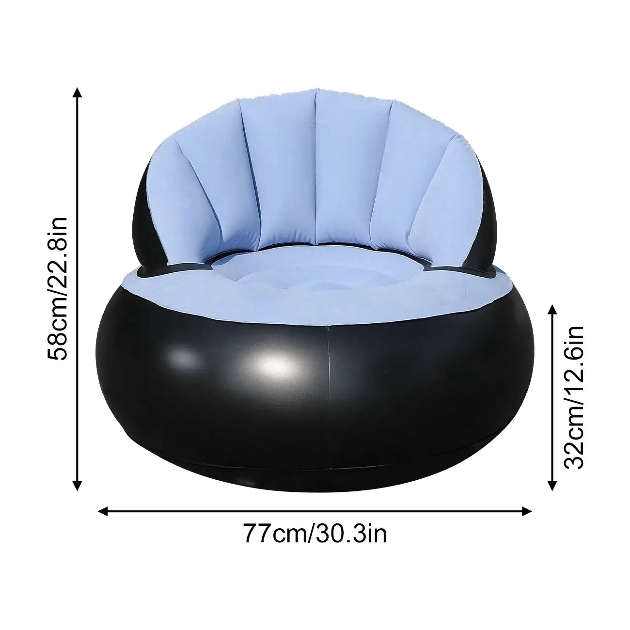 Inflatable Sofa | Thickened PVC | Foldable | Garden One-Seat from PriceLows™
