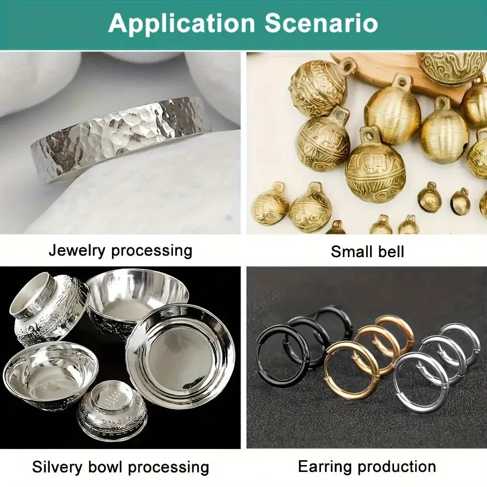 Jewelry Shaping Tool Kit | Steel Dapping Block | Punches Set | Ring Engraving With Storage