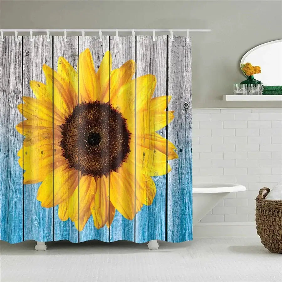 3D Flower Plum Blossom Lotus Lavender Rose Shower Curtains Bathroom Curtain Frabic Waterproof Polyester Bath Curtain with Hooks from PriceLows™