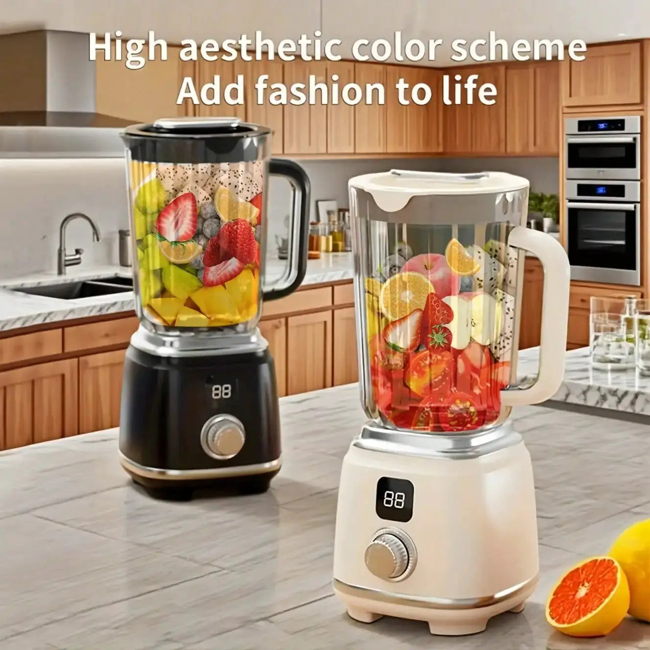 3000mAh Multifunctional Blender Knob Juicer Multifunctional USB Rechargeable Juicer With Digital Display - Perfect For Smoothies, Milkshakes & Fresh Fruit Drinks - Easy To Clean, Ideal For Home, Office, Travel - Portable Mixe from PriceLows™
