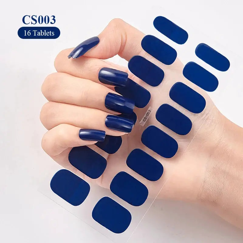 Full Cover Nail Stickers Fashion Nail Polish Nail Decoration Sparkling Glitter Self Adhesive Manicure Designer Nail Art Sticker from PriceLows™