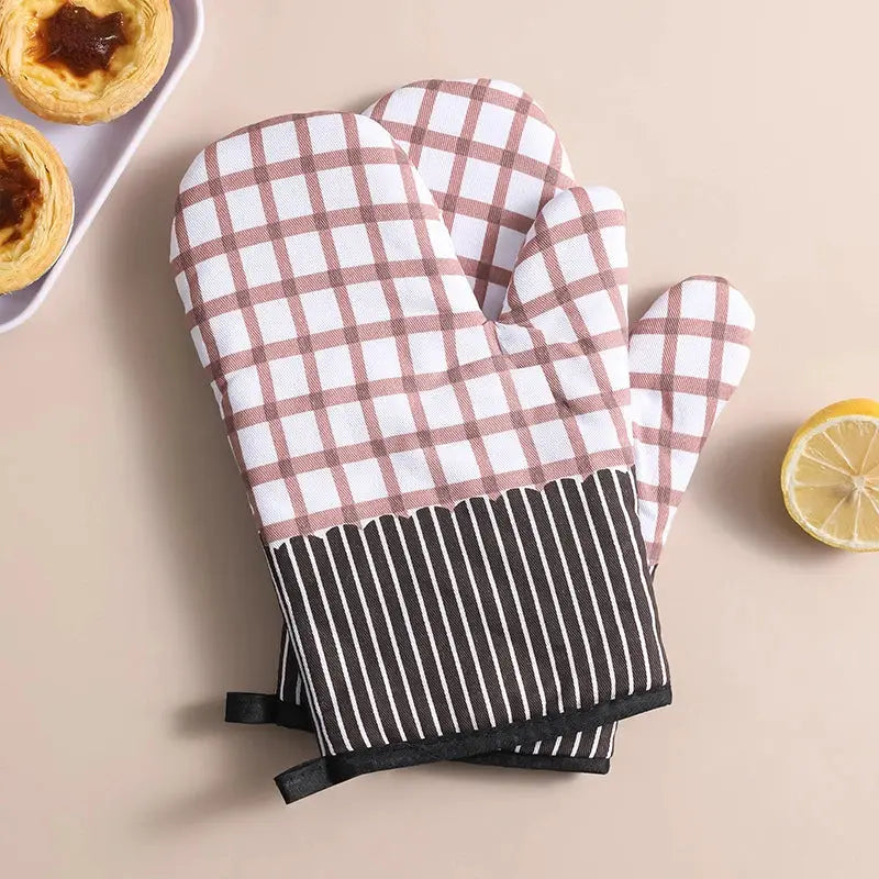 Oven Mitts | Heat Resistant 500°F | Non-Slip Silicone Lined | 2 Pack