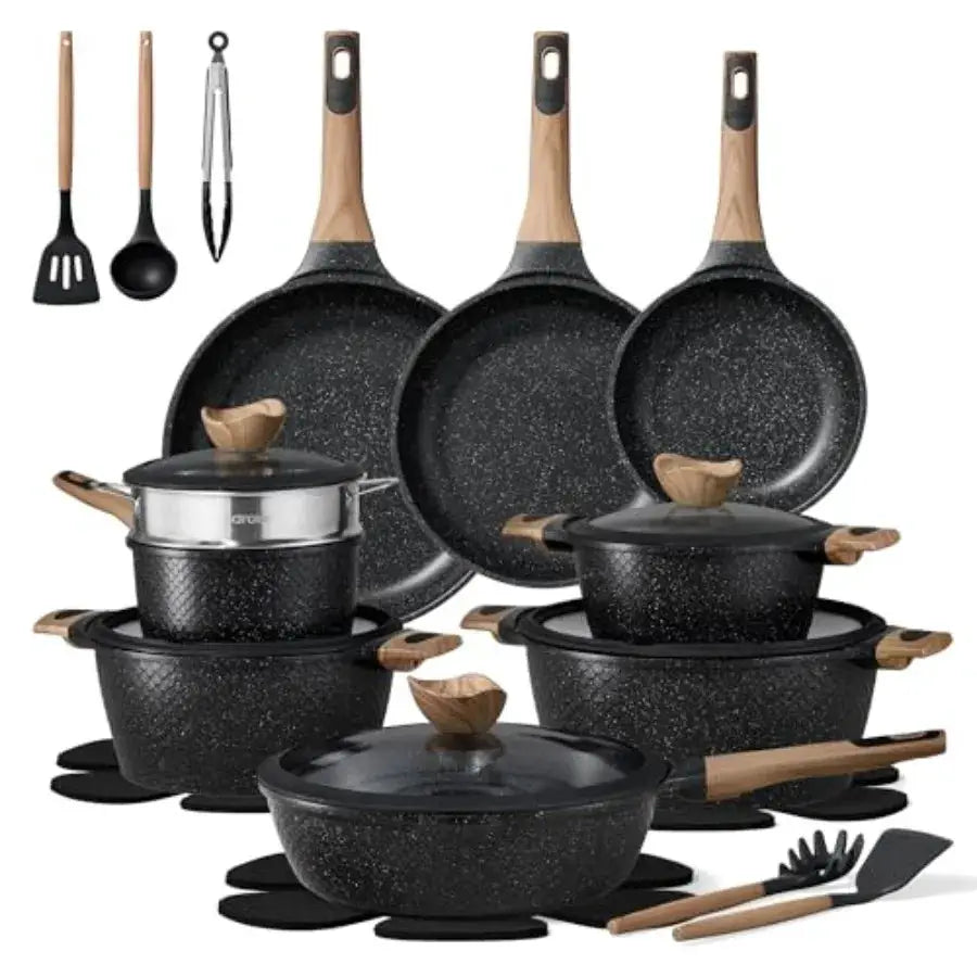 Pots and Pans Set Non Stick, Cookware Set Pots and Pans Induction Cook Ware, Nonstick Kitchen Cooking, PFOA Free from PriceLows™