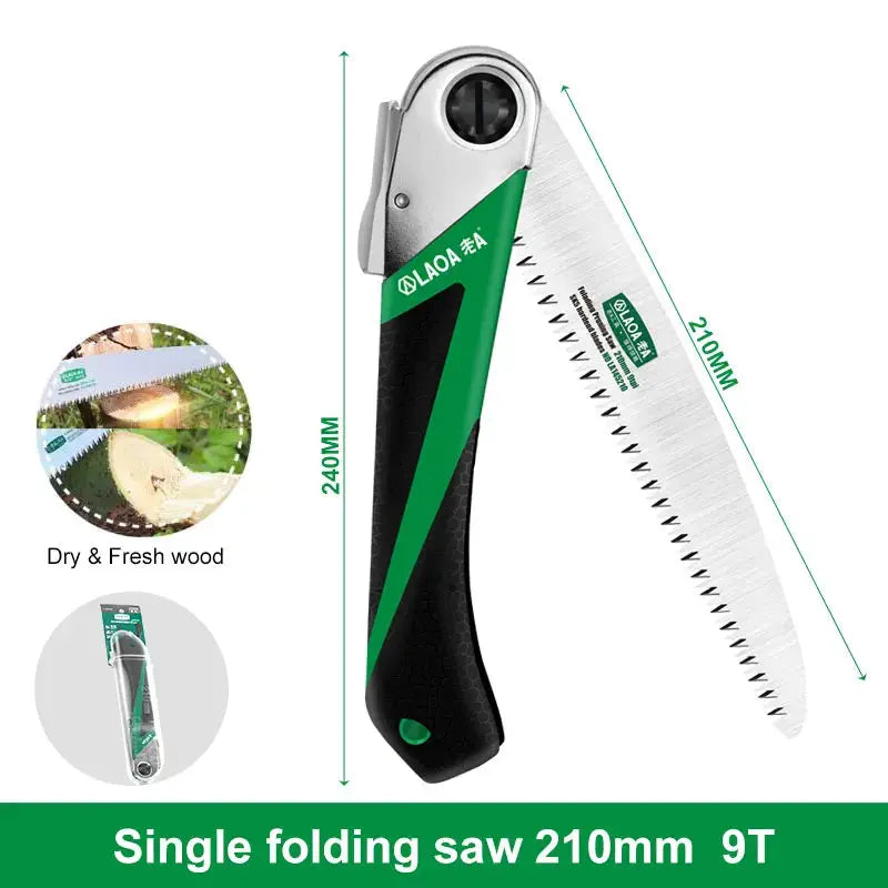 LAOA Sk5 Steel Pruning Saw | Ratchet Action | 14-25cm Blade