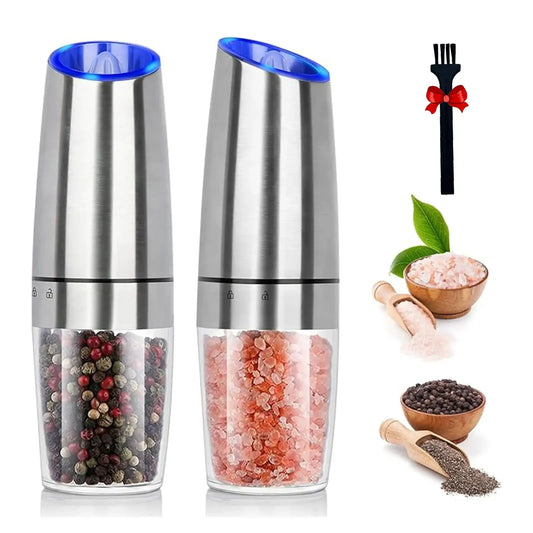 Electric Salt And Pepper Grinder Set | LED Light | One Hand Automatic | 1pc 2pcs