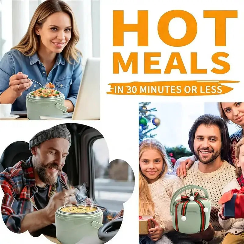 【PARTY】80W Electric Lunch Box, 40 Oz Portable Spill-Free Food Warmer Heater For Office For Work& Car Travel Meals US Plug from PriceLows™