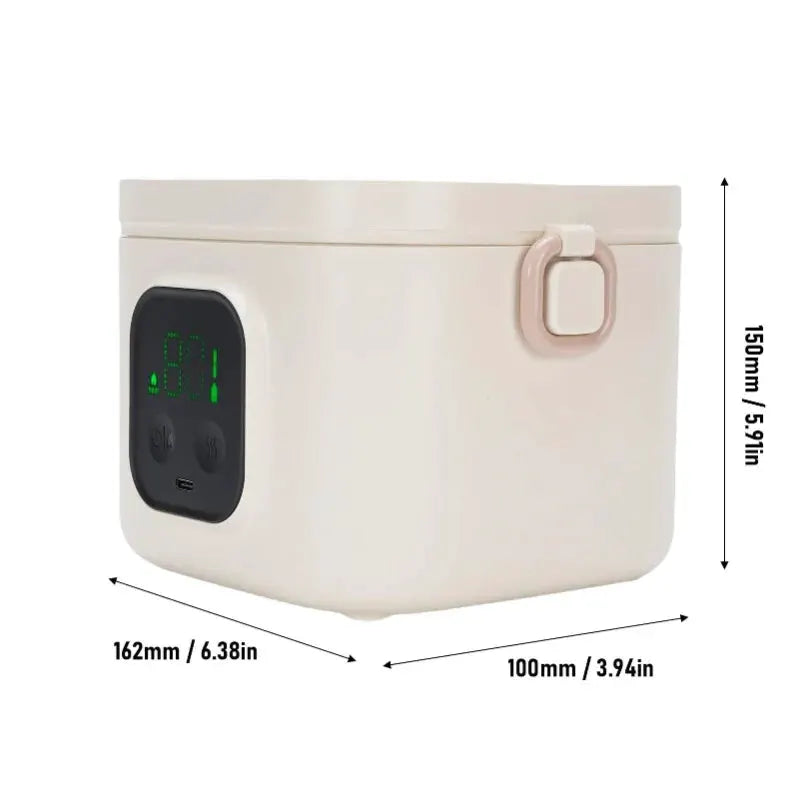 Electric Lunch Box 500ML 304 Stainless Steel Fast Heating Insulated Portable Food Container USB Rechargeable Warmer For Home&Car from PriceLows™