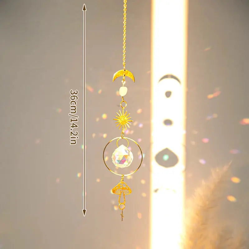 Sun Catcher Crystal Suncatcher Wind Chimes Sunflower Prism Ball Pendant Home Decoration Outdoor Decor and Accessories from PriceLows™