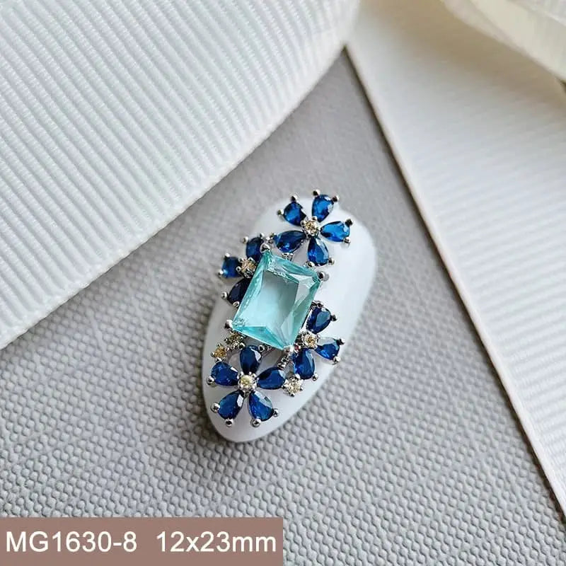 10pcs Luxury Flower Laurel Wreath Zircon Metal Nails Jewelry Decorations DIY Wearing Nail Art Accessories Charms Parts Supplies from PriceLows™