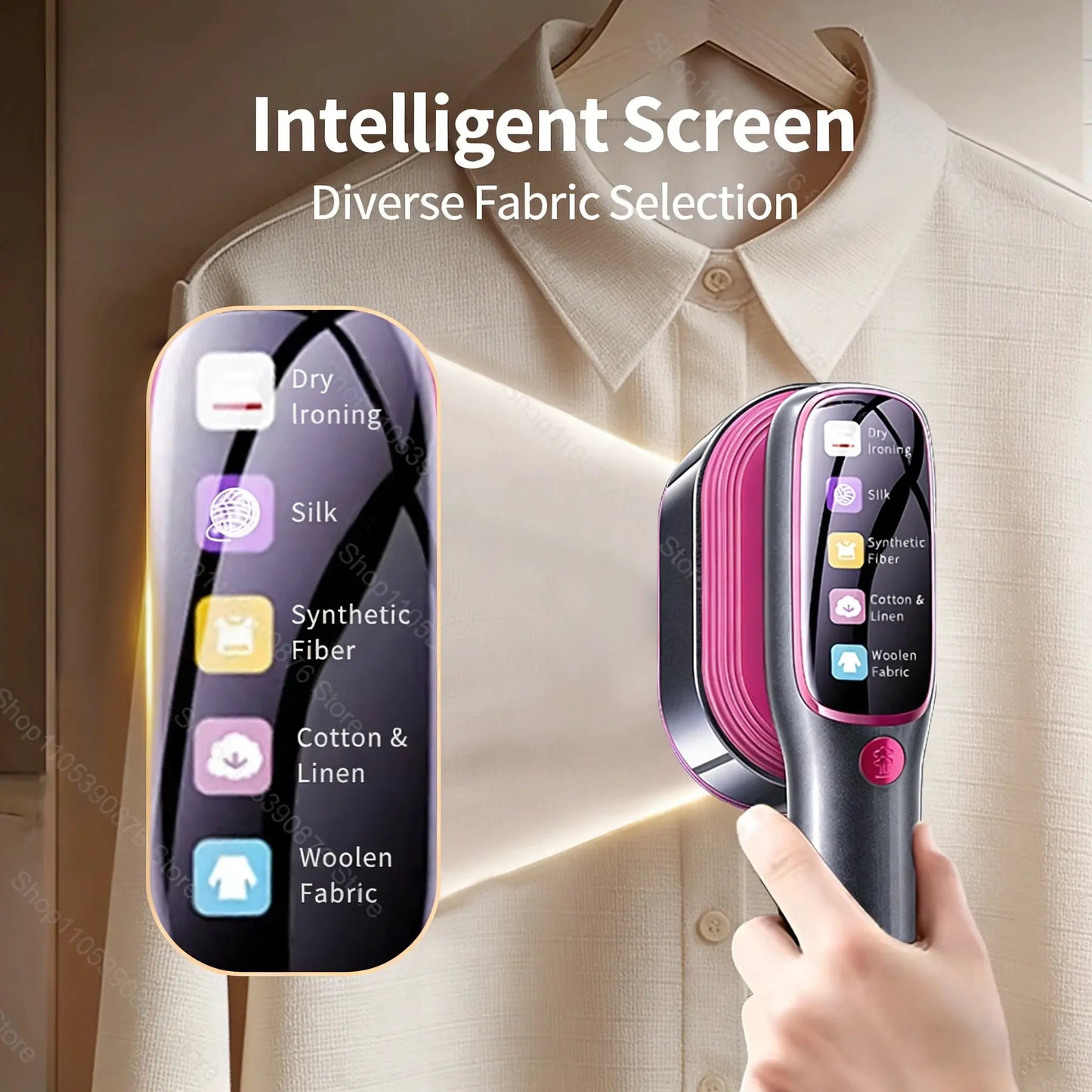 Portable Dry Steam Iron | Intelligent Heating | Handheld Steamer