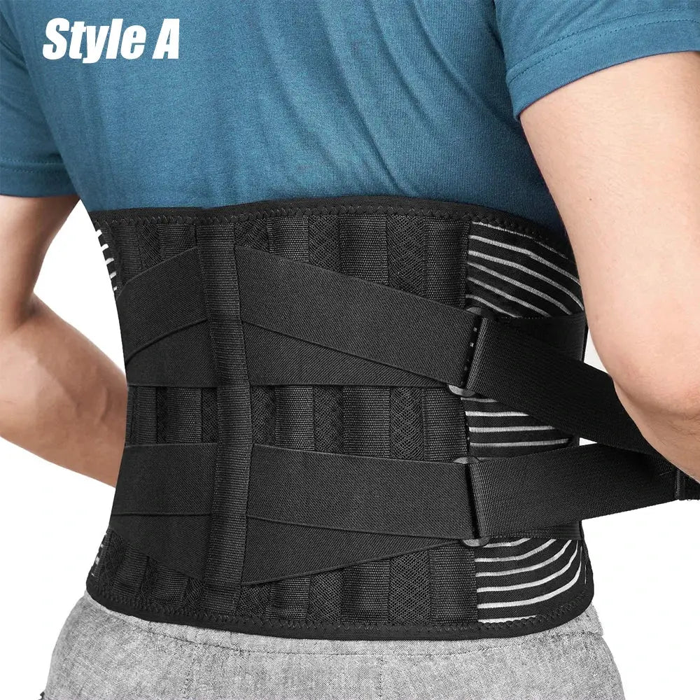 Back Brace | Adjustable Lumbar Support | Waist Belt | Knit Sweat Trainer