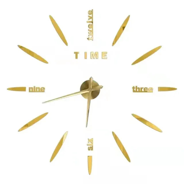 2023 Modern Design Large Wall Clock 3D DIY Quartz Clocks Fashion Watches Acrylic Mirror Stickers Living Room Home Decor Horloge from PriceLows™