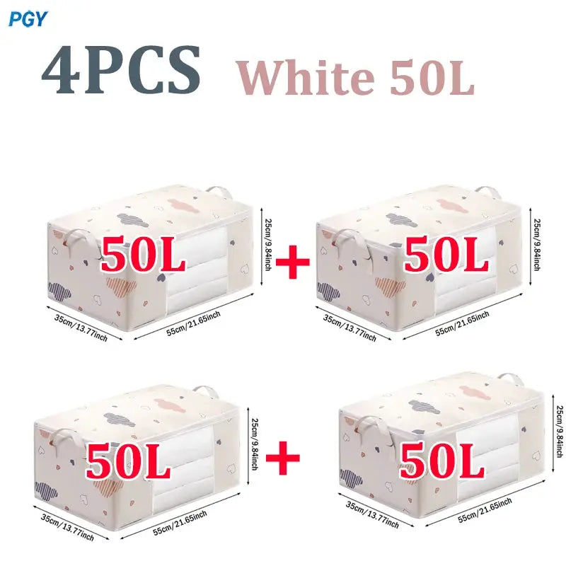 Big Capacity Storage Bag 4/2/1PCS Quilt Clothes Moisture Dust Proof Proof Organizer Duvet Blanket Sorting Bags Luggage Bag from PriceLows™