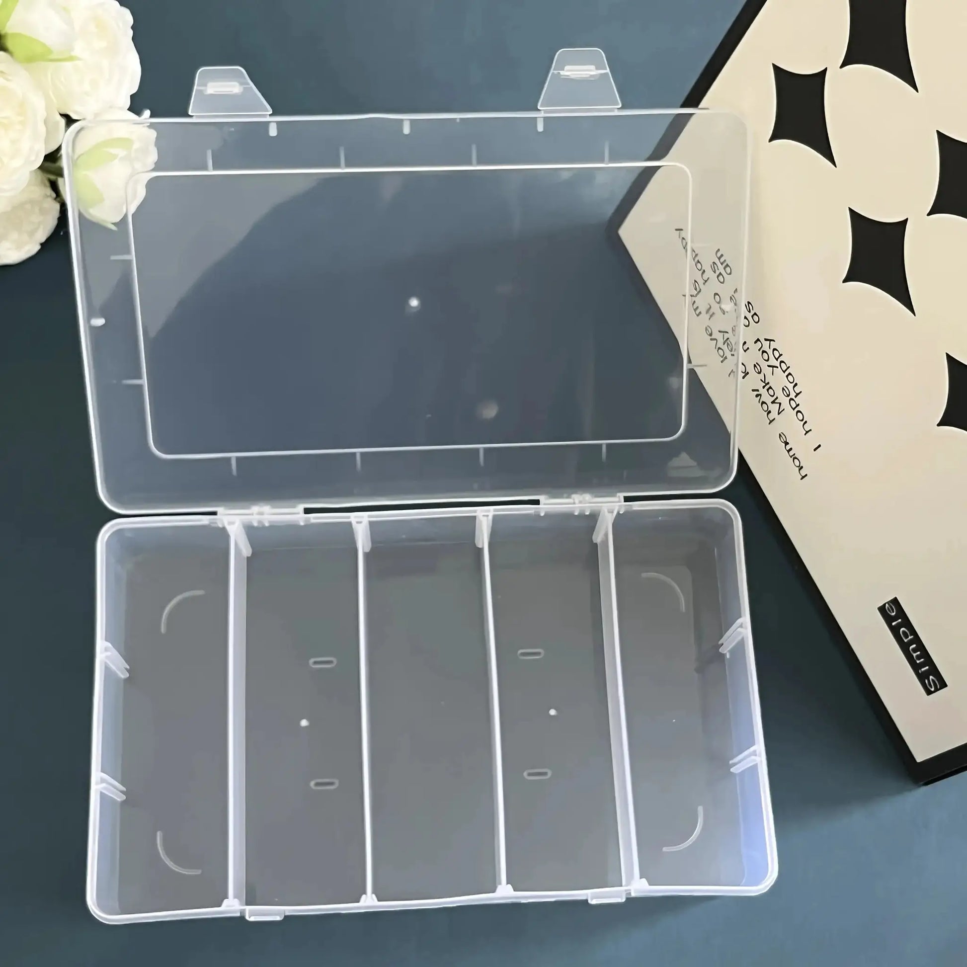 Hardware tool storage box, 5-compartment transparent tool organizer box, screw and accessory sorting box, household screw and wr from PriceLows™