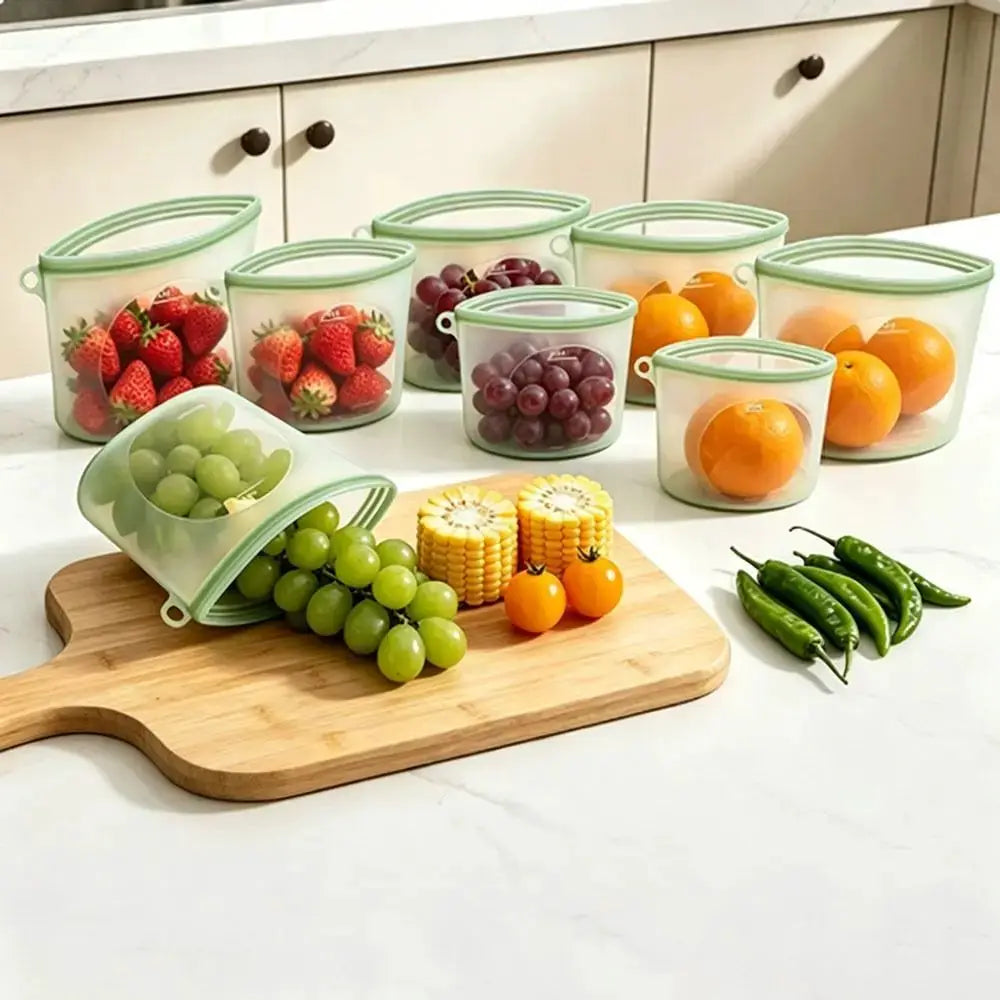 Silicone Food Preservation Bag | Reusable | Zip Lock | Sizes
