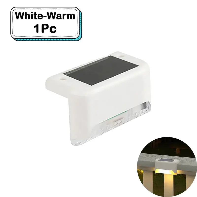 Outdoor Solar Step Lights Warm White LED Waterproof Stair Path Lighting for Garden Patio Fence Balcony Decoration Solar Power from PriceLows™