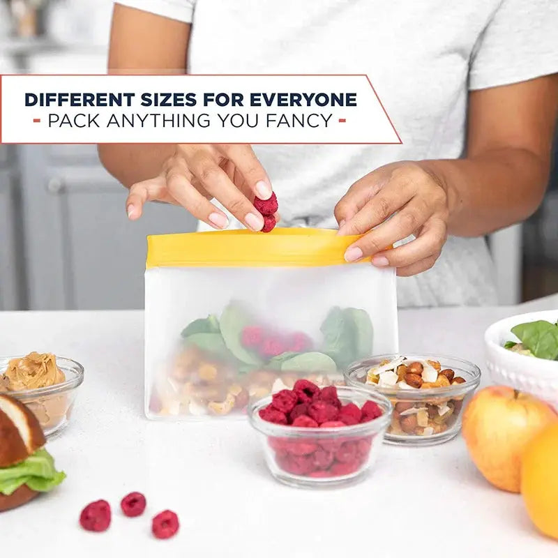 Reusable PEVA Food Bag | BPA Free | Leakproof | Various Sizes