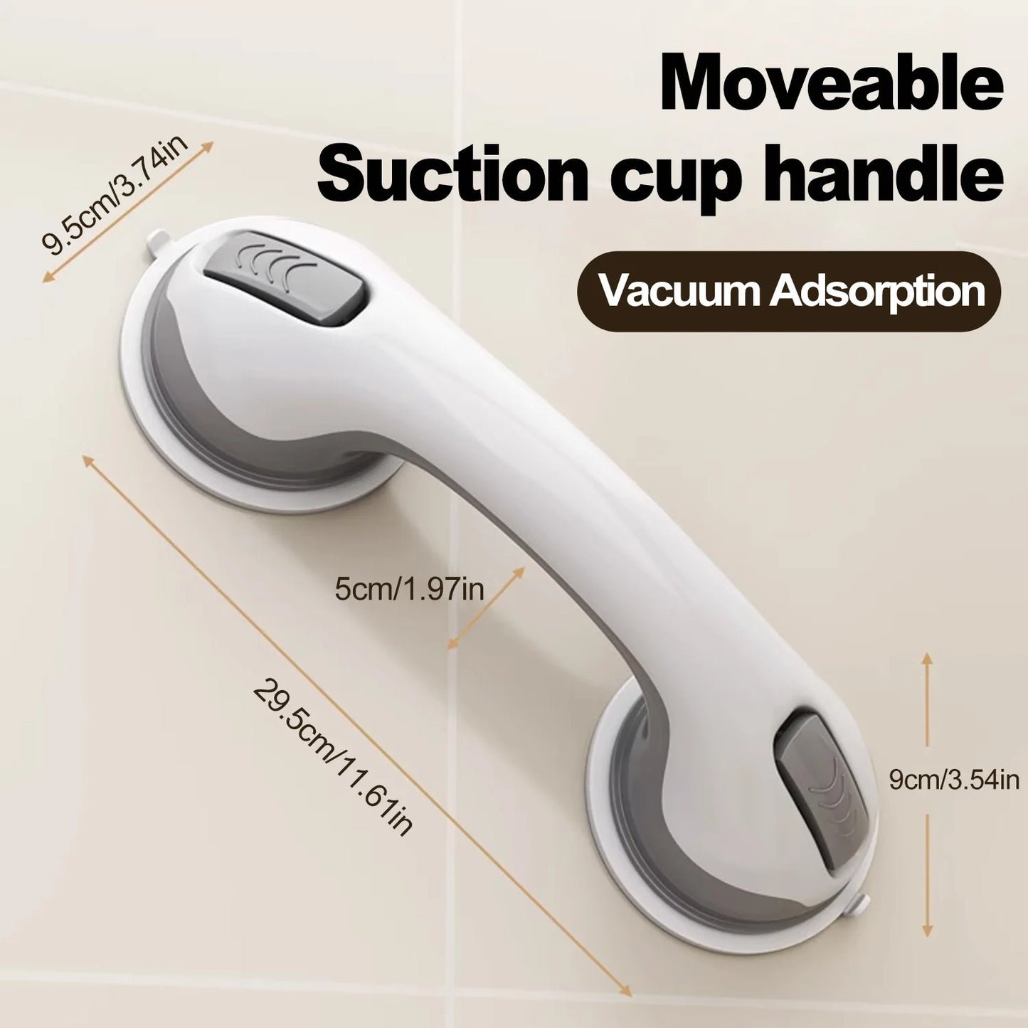 Shower Grab Bar | Suction Cups | Anti Slip | One Size