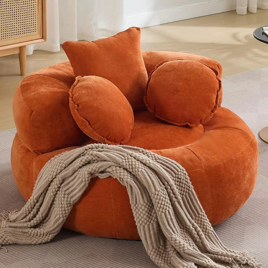 Oversized Round Floor Chair | Chenille Fabric | 43 Inch Diameter | Customized from PriceLows™