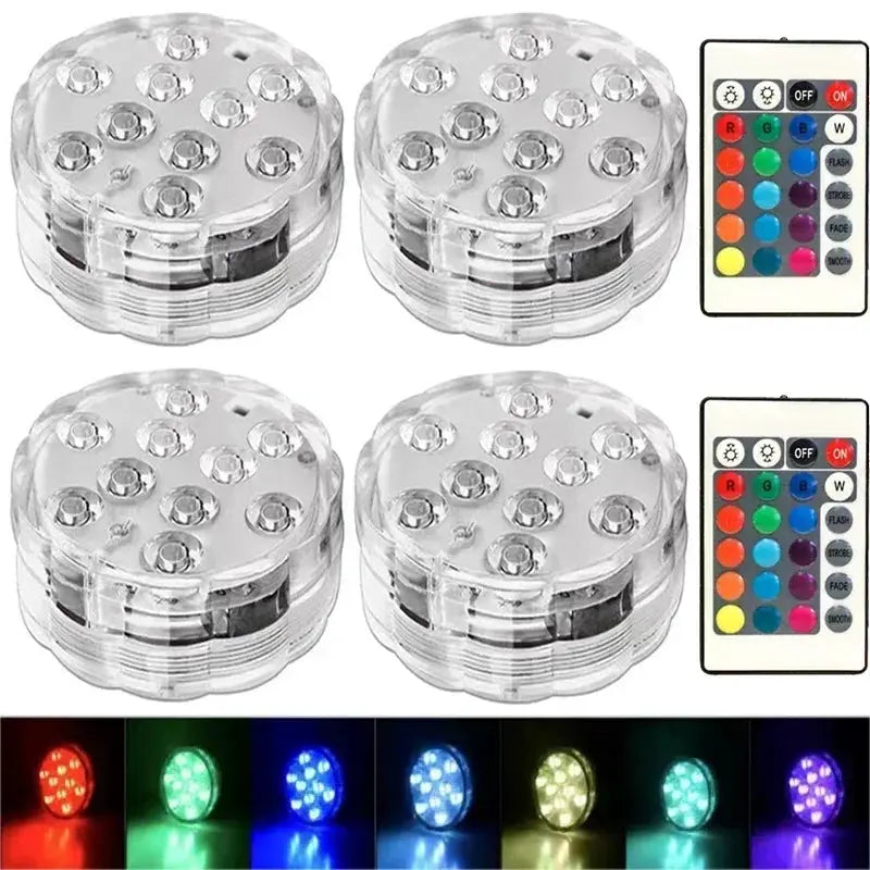 Submersible Pool Light With Remote IP68 Waterproof 16 Color Changing LED Battery Operated Lamp Underwater for Pond Hot Tub Vase from PriceLows™