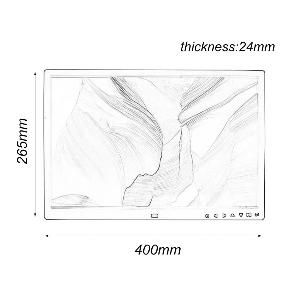 Digital Photo Frame | 17 Inch Touch Screen | HDMI Video Playback | Wall Mount
