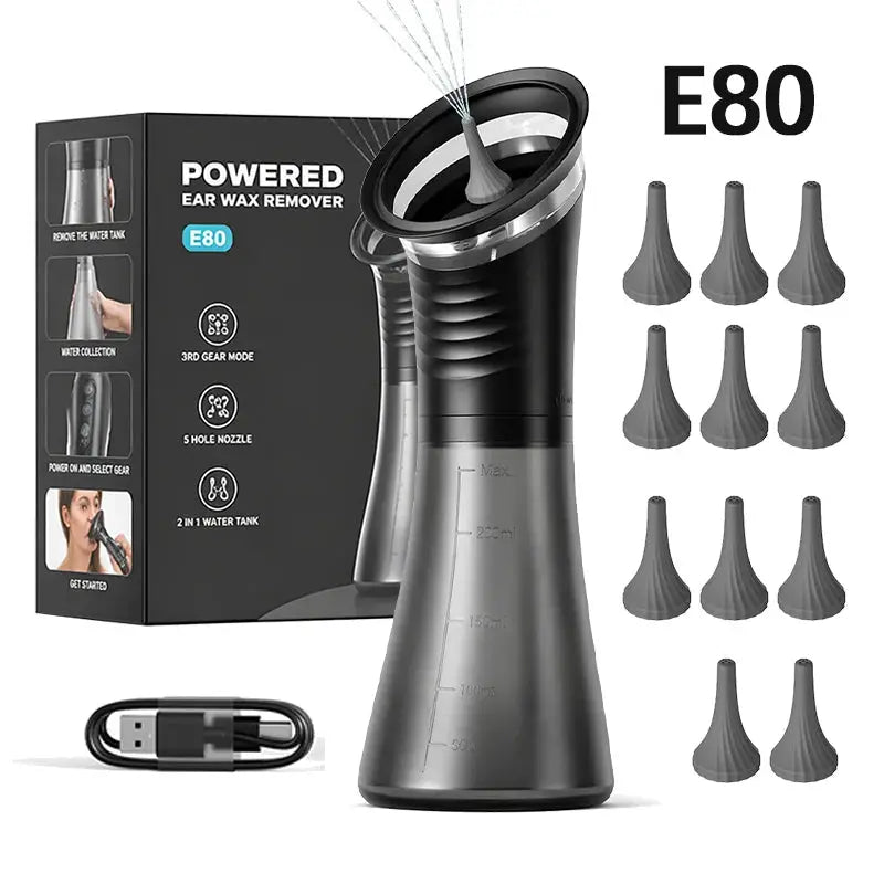 Electric Ear Wax Removal Irrigation System 3 Pressure Settings Water Powered Ear Cleaner with Dual 2in1 Water Tank for Home Use from PriceLows™