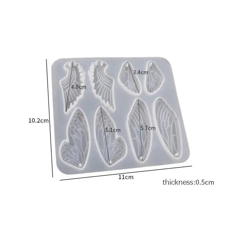 Silicone Resin Mold | Butterfly Wing Design | 3 Sizes | Earring Casting Tool