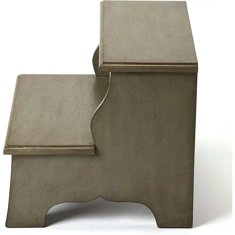 Melrose Wood Step Stool - Gray from PriceLows™