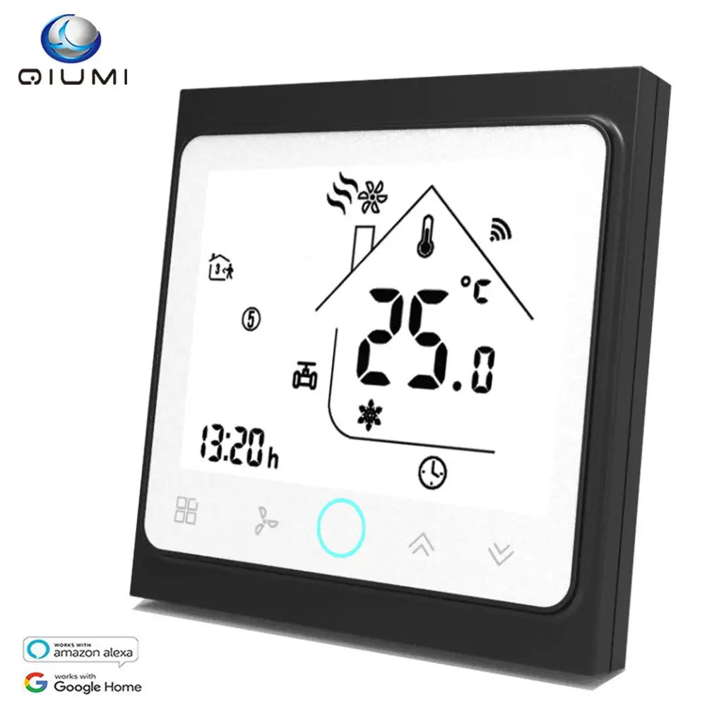 Qiumi Wifi Thermostat Temperature Controller Intelligent Air Conditioning Programmable Temperature Controller with 4-tube from PriceLows™
