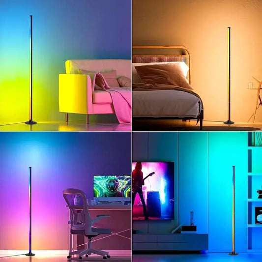 5V Corner Floor Lamp RGB IC Light with APP and Remote Control LED Floor Ambient Lights with16 Million DIY Colors Color Changing from PriceLows™