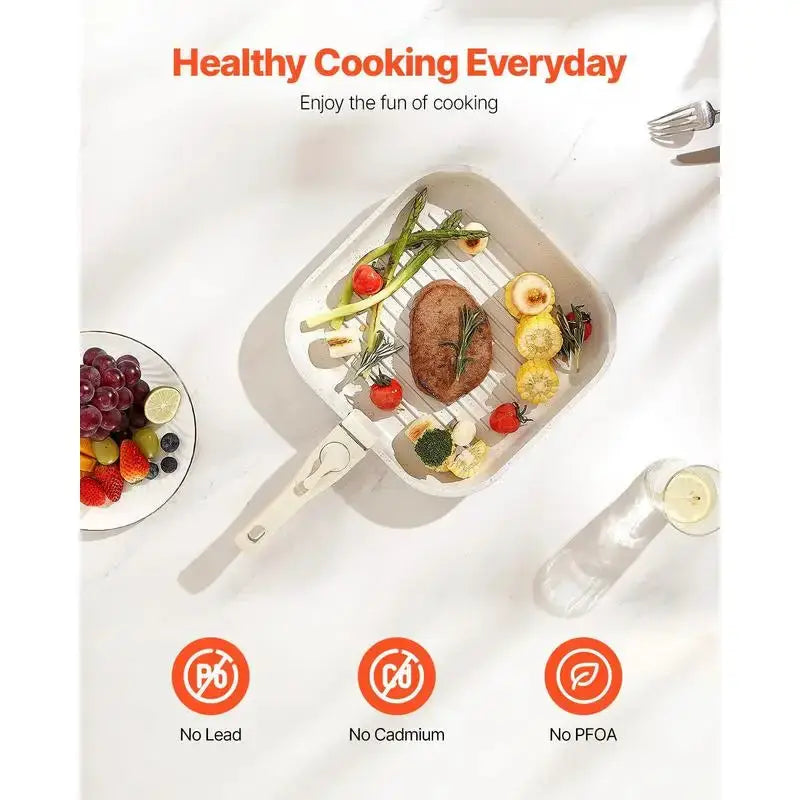 17 Piece Pots and Pans Set Nonstick, Detachable Handle Cookware, Space Saving Induction cookware set, Kitchen RV Cooking Sets, with Frying, Sauce, Saute, Tempered Glass Lids, Oven Safe, White from PriceLows™