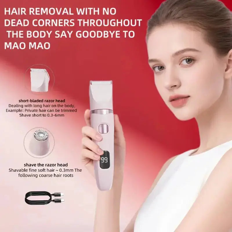 Women's Electric Epilator | Rechargeable Body Trimmer | Underarm And Bikini Shaver