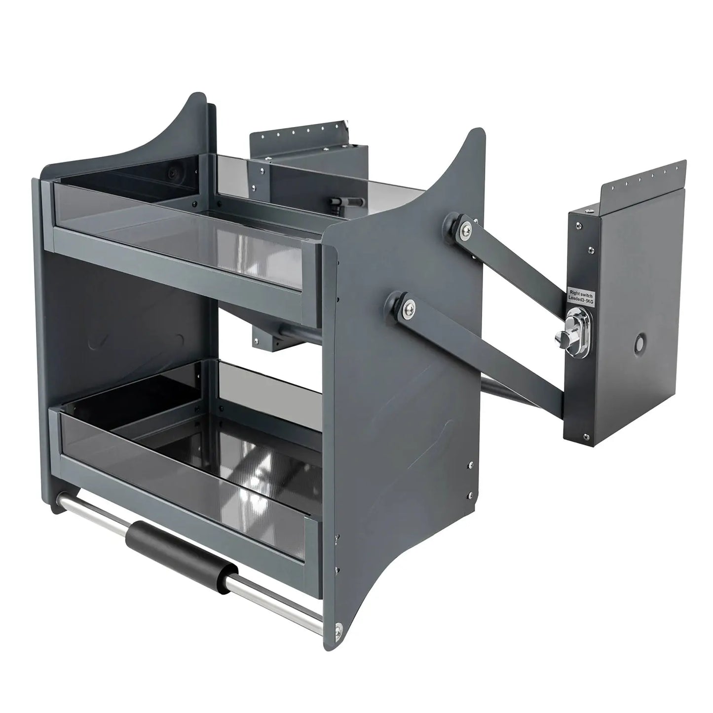 2-tier Pull-down Cabinet Storage Shelf Adjustable Bearing Upper Kitchen Wall Cabinet Organizer from PriceLows™