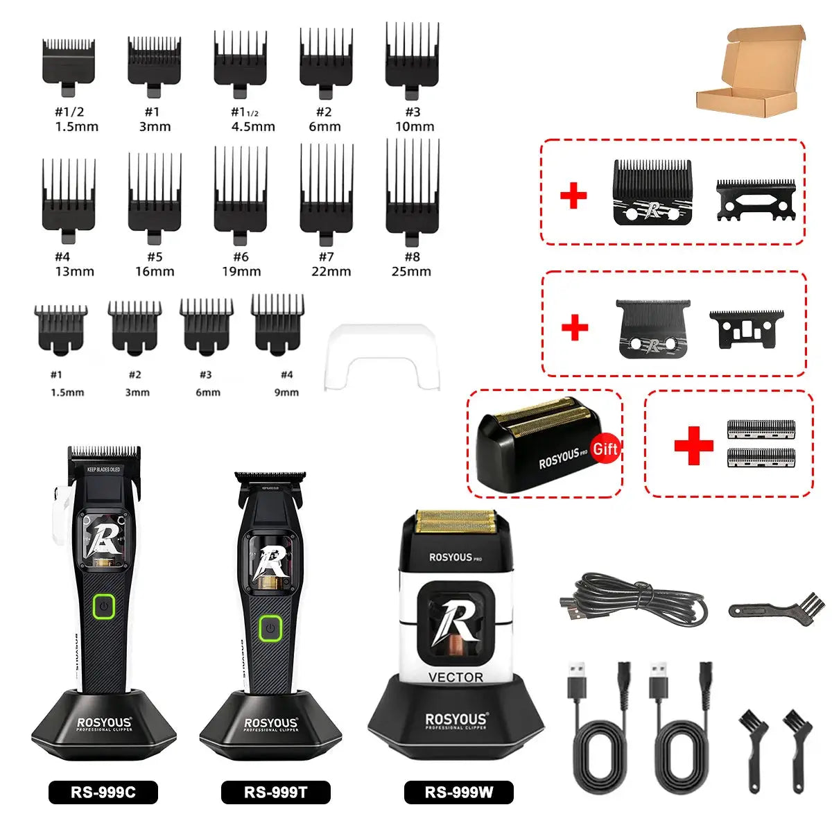 Men's Electric Shaver | 999W Motor | Dual Foil Head | Rechargeable