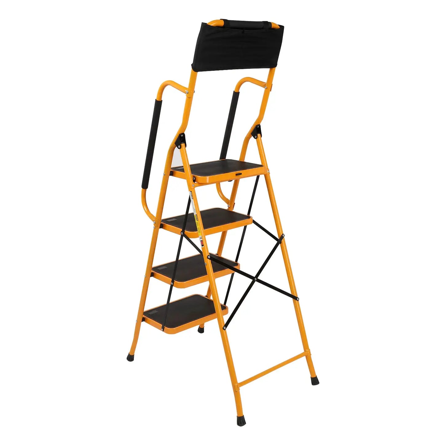 Household iron 4-step ladder with handrails, stable and practical for climbing from PriceLows™