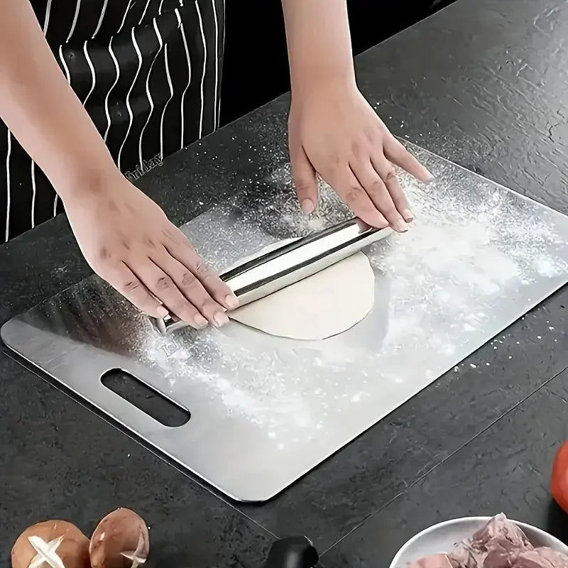 Stainless Steel Cutting Board Set | 2 Pcs | Non Slip