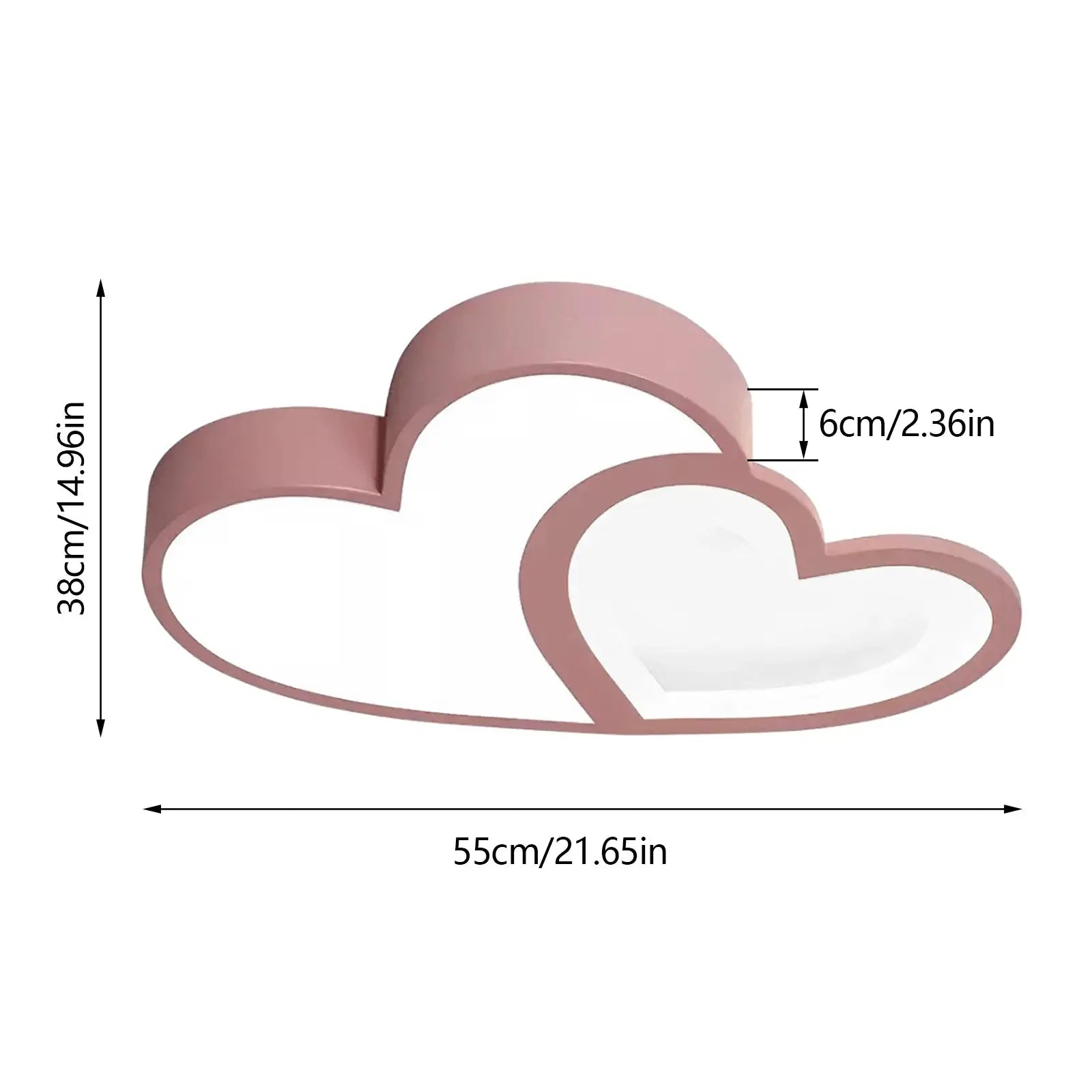 LED Ceiling Light Heart Shaped Flush Mount Lamp Acrylic Ceiling Lamp Dimmable Chandelier W/Remote 220V/110V for Children's Room from PriceLows™