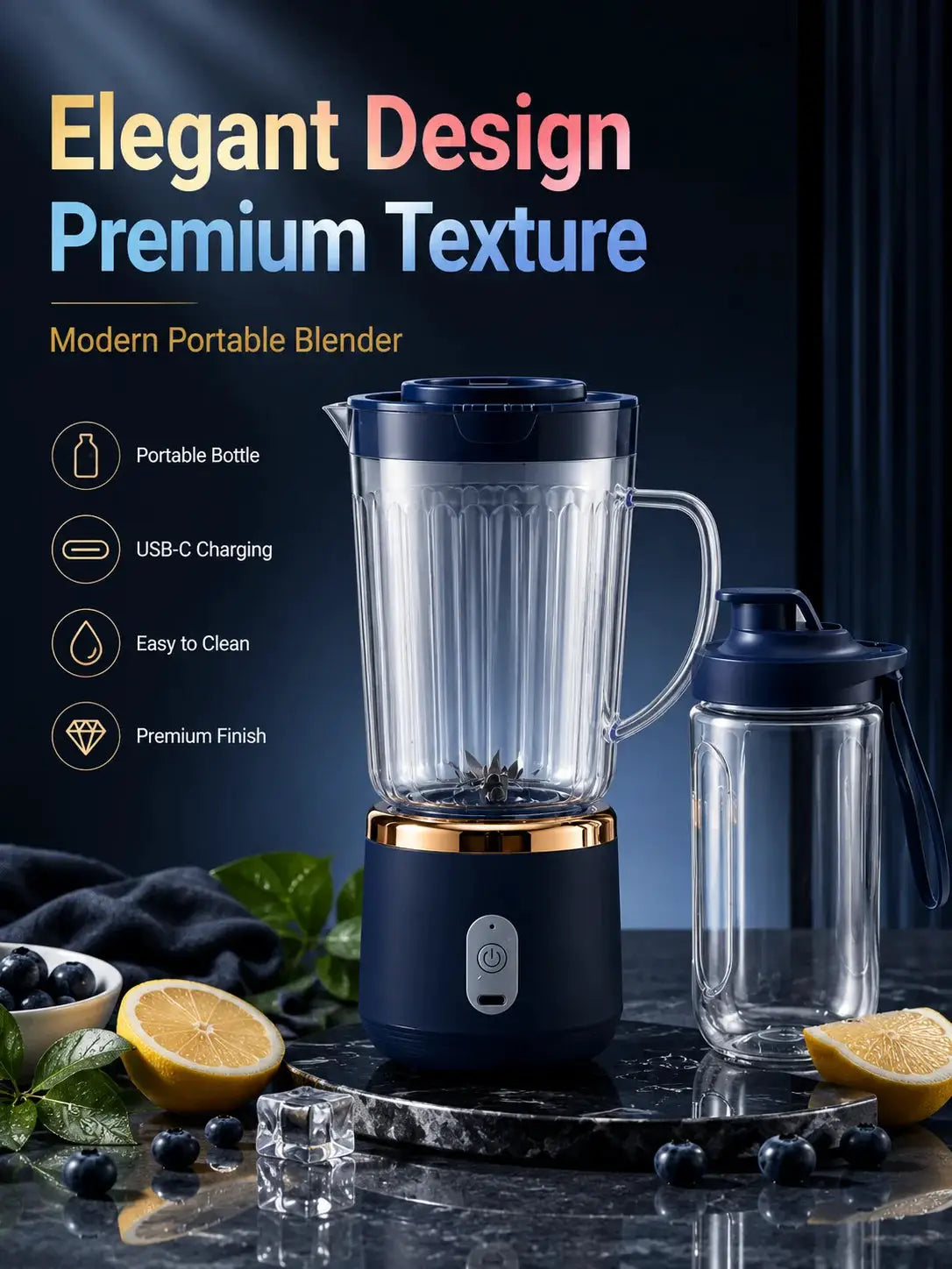 Food Grade 800ml Wireless Blender 1500mAh Battery 6 Blade Fruit Juicer Cup 30W Portable Smoothie Mixer For Shakes Drinks from PriceLows™