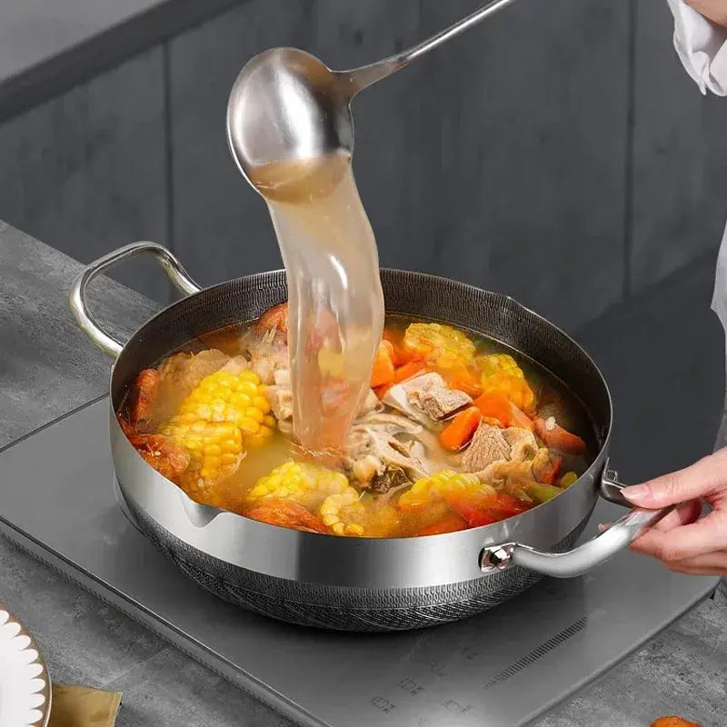 Stock Pot Pan | Stainless Steel | Induction Compatible Nonstick | General Use