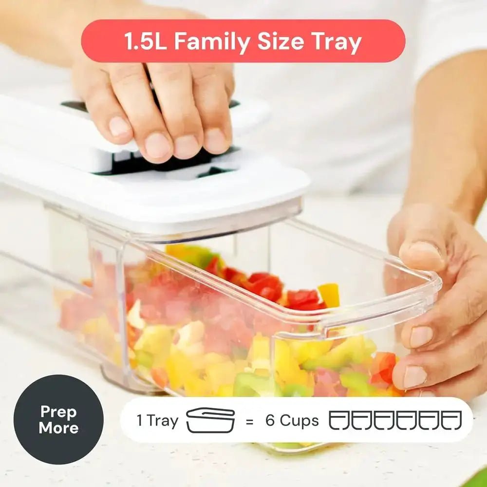 Vegetable Chopper Mandoline Slicer | Stainless Steel | Dicer Spiralizer | 10 In