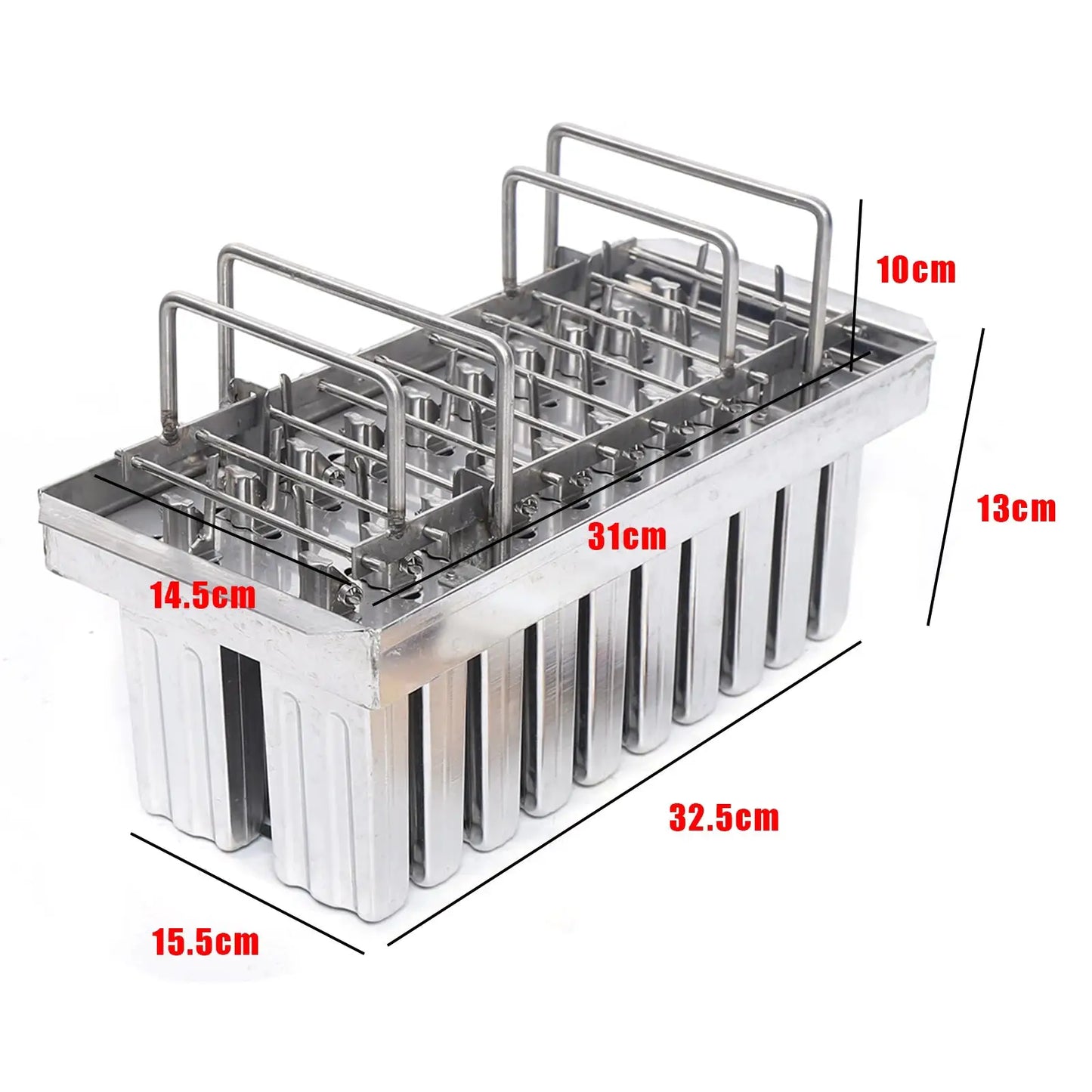 Large Capacity Ice Pop Mold for 20 Ice Cream, Food-Grade Stainless Steel, Space-Saving Design, Easy to Clean, Perfect for from PriceLows™