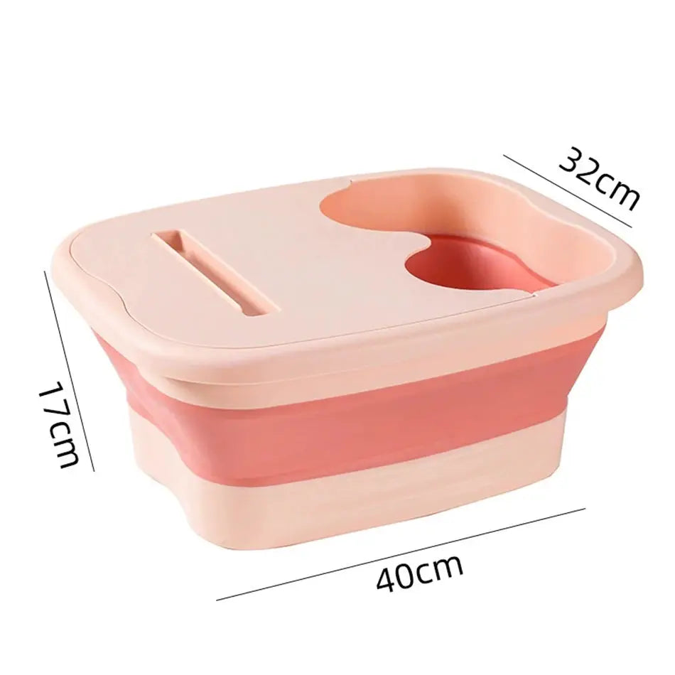 Foldable Foot Bath | 40X32CM Basin | Thick PP & TPR | Travel And Home