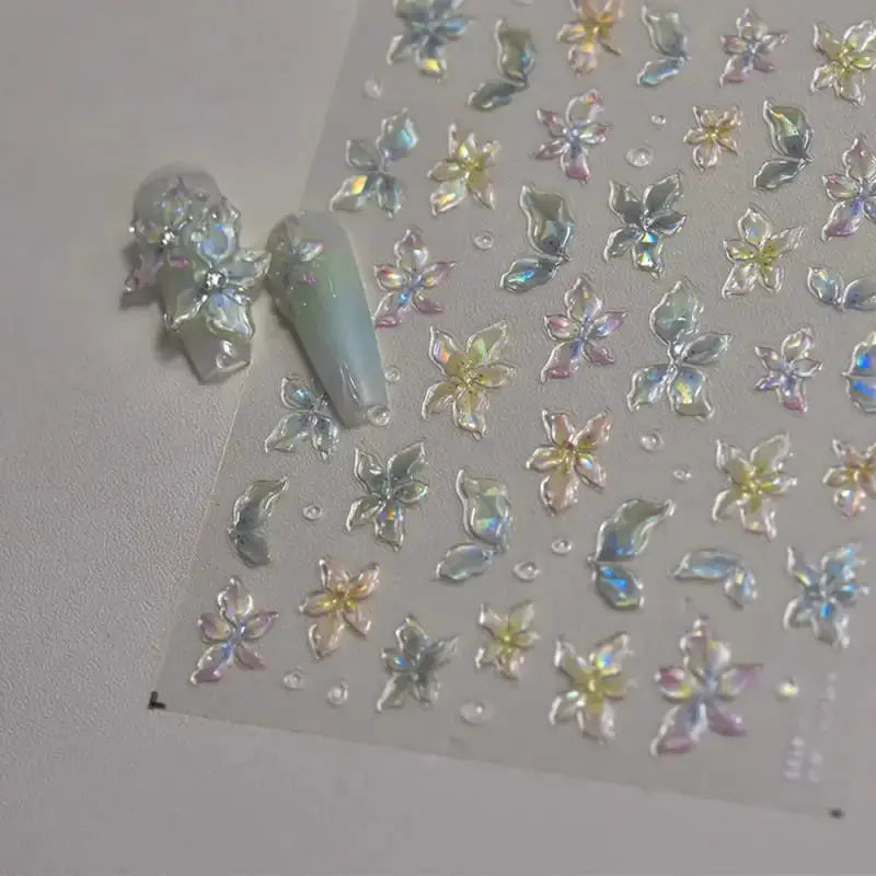 1pc Ocean Nail Art Stickers 5D Summer Starfish Seashell Nail Decals Decoration Y2K Embossed Nail Art Supplies Manicure Slider from PriceLows™